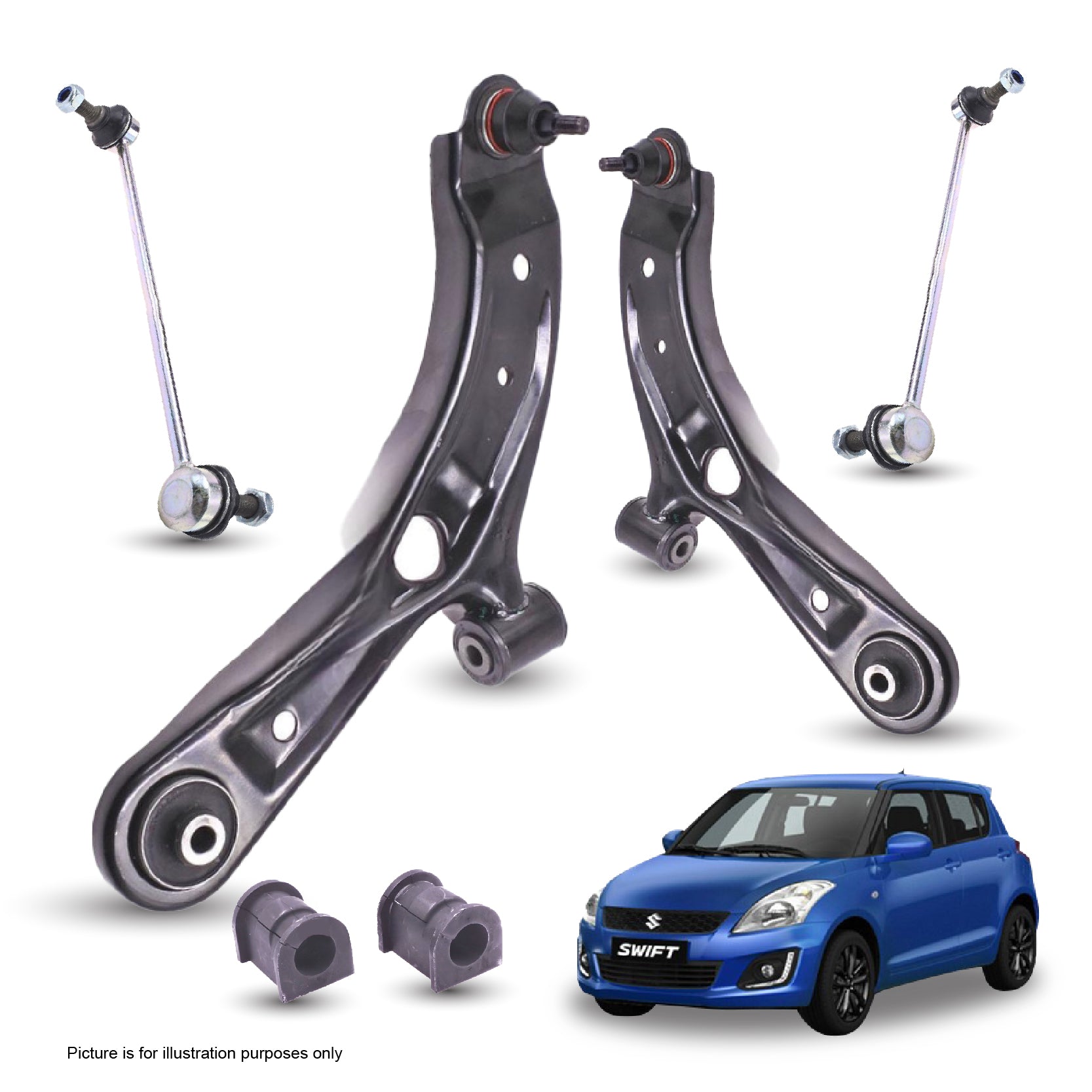 Control Arm Set Suzuki Swift AZF414 (2013-2017) – AMB. Lower Arm ...